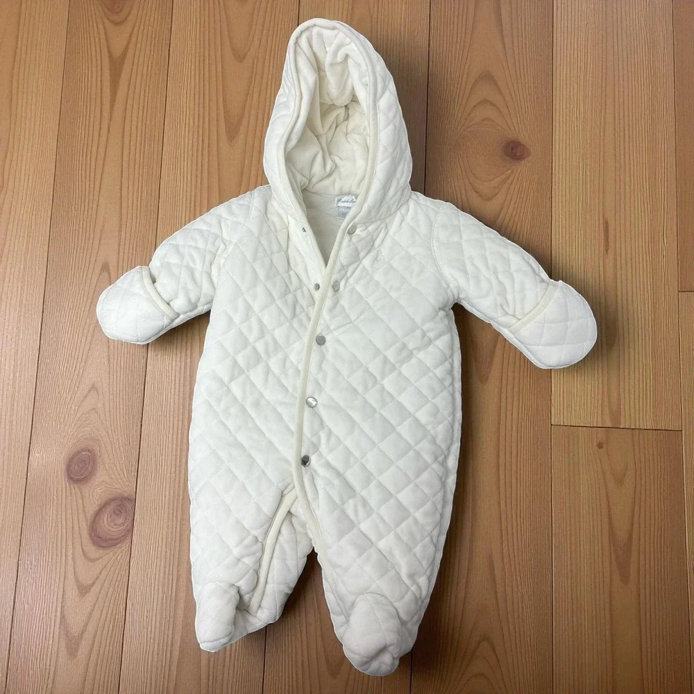 Polo Ralph Lauren Infant Quilted Cream Bunting Snowsuit – Size 3M